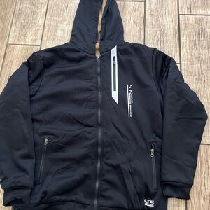 Men's Black Hooded Jacket
